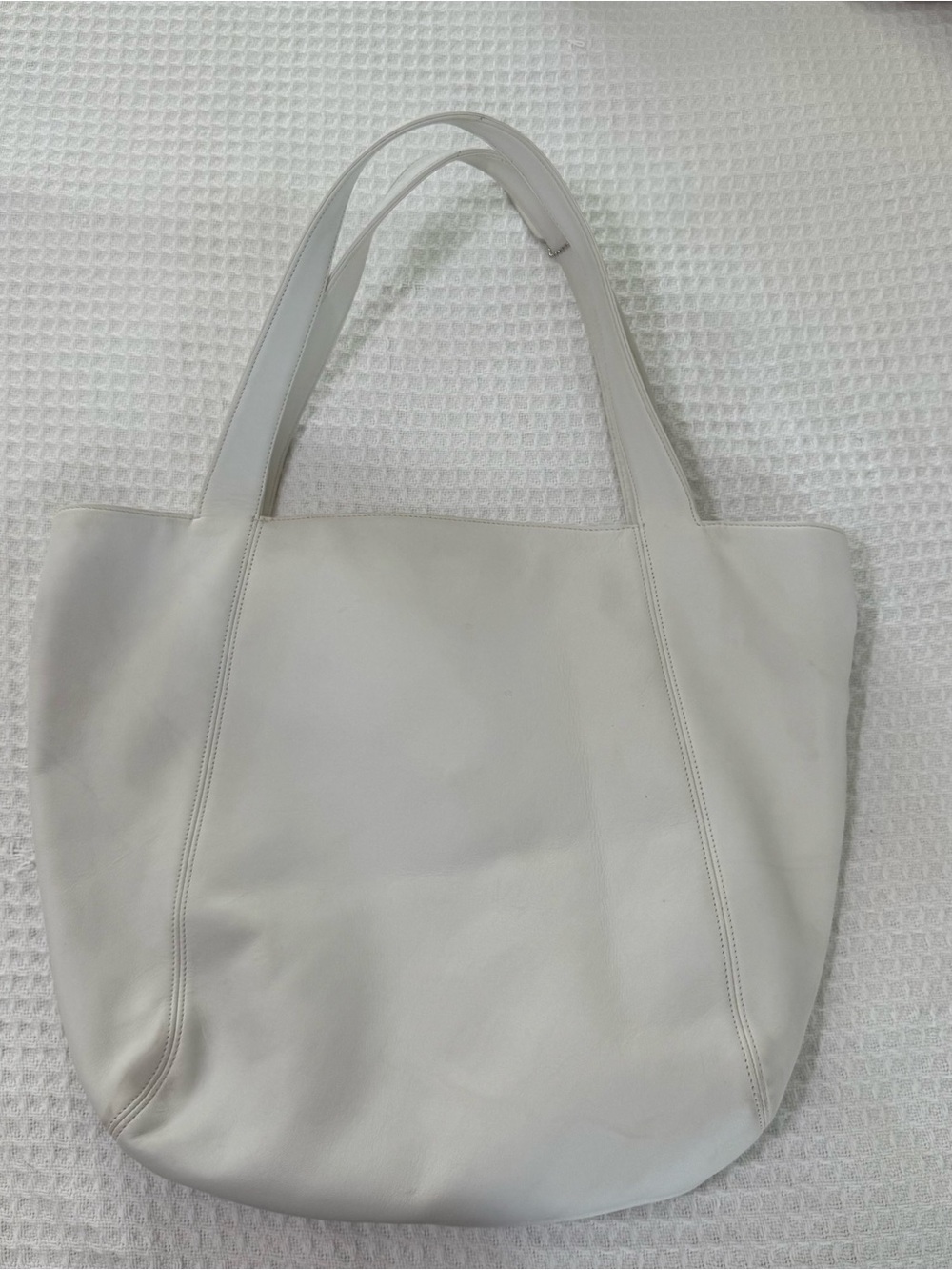 Coach White Leather Tote Bag | Large Shoulder Bag | Genuine Leather - Picture 8 of 10